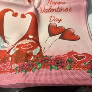 Valentines Day Table Runner Romantic Hearts Gnomes Pink Red Table Decor 13x72